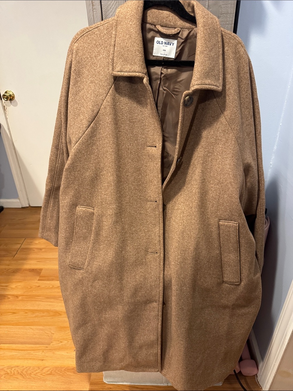 Old Navy Camel Brown Wool-Blend Pea Coat